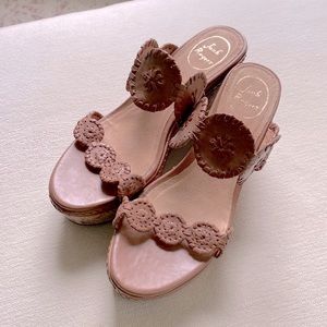 Jack Rogers brown wedge sandals